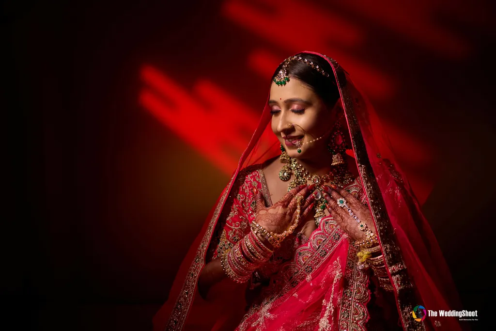 Featured luxury wedding bridal portrait cover in Varanasi